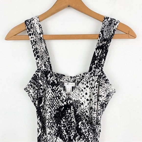 Cache Snakeskin Faux Wrap Sleeveless Bodycon Stretch Dress Sz XS - Picture 3 of 6